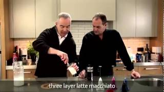 aerolatte  milk frother makes three layer caffè latte macchiato [upl. by Macario818]