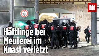 Gefängnismeuterei Polizei stürmt Knast in Thüringen  JVA Untermaßfeld [upl. by Lawry788]